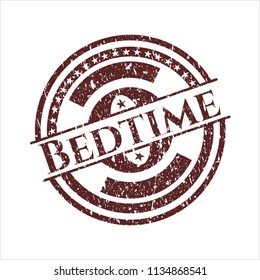 Red Bedtime distress rubber grunge texture seal