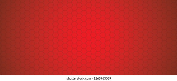 Red beehive background. Honeycomb, bees hive cells pattern. Bee honey shapes. Vector geometric seamless texture symbol. Hexagon, hexagonal raster, mosaic cell sign or icon. Gradation color.