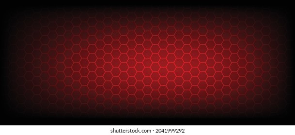 Red beehive background. Honeycomb, bees hive cells pattern. Bee honey shapes. Vector geometric seamless texture symbol. Hexagon, hexagonal raster, mosaic cell sign or icon. Gradation color.