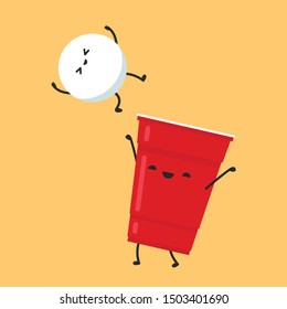 red beer cup character design. wallpaper. ball character.