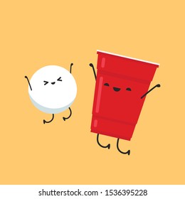 red beer cup character design. wallpaper. ball character.