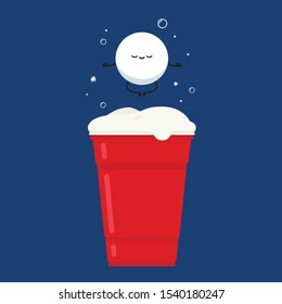 red beer cup character design. wallpaper. ball character.