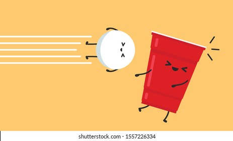 Red beer cup character design. wallpaper. ball character.