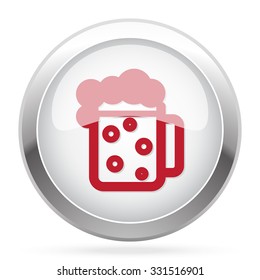 Red Beer icon on chrome web button