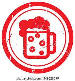 Red Beer rubber stamp