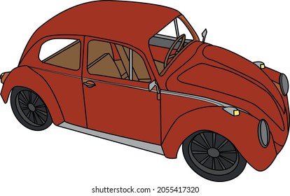 Red Beetle, Old car, beetle, vintage, car,means of transport, trasnportation
