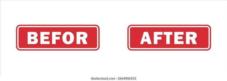 Red Before and After Buttons