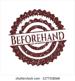 Red Beforehand rubber grunge texture stamp
