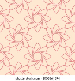 Red and beige geometric ornament. Seamless pattern for web, textile and wallpapers