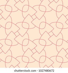 Red and beige geometric print. Seamless pattern for web, textile and wallpapers