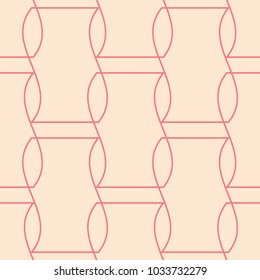 Red and beige geometric print. Seamless pattern for web, textile and wallpapers