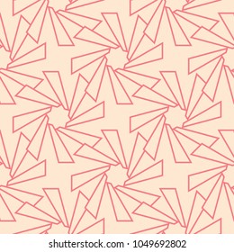 Red and beige geometric print. Seamless pattern for web, textile and wallpapers