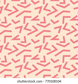 Red and beige geometric print. Seamless pattern for web, textile and wallpapers