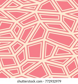 Red and beige geometric print. Seamless pattern for web, textile and wallpapers