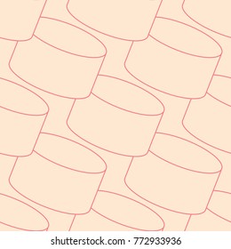 Red and beige geometric print. Seamless pattern for web, textile and wallpapers