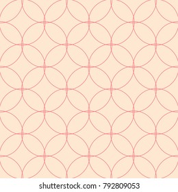 Red and beige geometric print. Seamless pattern for web, textile and wallpapers