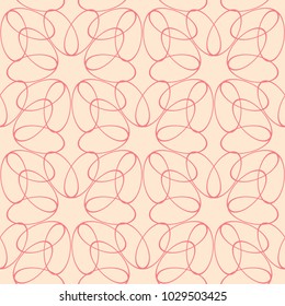 Red and beige geometric seamless pattern for web, textile and wallpapers