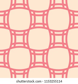 Red and beige geometric seamless pattern for web, textile and wallpapers