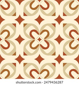 Red and beige luxury vector seamless pattern. Ornament, Traditional, Ethnic, Arabic, Turkish, Indian motifs. Great for fabric and textile, wallpaper, packaging design or any desired idea.