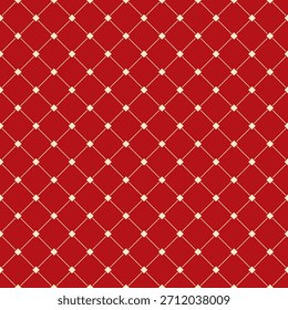 Rojo y beige rombo geométrico sin fisuras patrón Ilustración vectorial