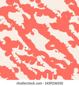Red and Beige tie dye seamless pattern.  Shibori seamless print. Watercolor hand drawn batik.  Handmade watercolour shirt tie dye pattern. Japan traditional tile. Crimson and White shibori.