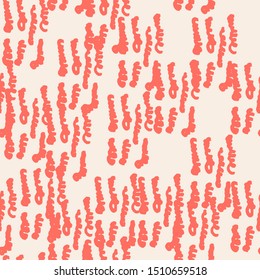 Red and Beige tie dye seamless pattern.  Shibori seamless print. Watercolor hand drawn batik.  Handmade watercolour shirt tie dye pattern. Japan traditional tile. Salmon and White shibori.