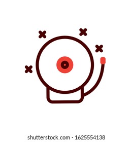 Red bell design, Emergency rescue save department 911 danger help safety and aid theme Vector illustration