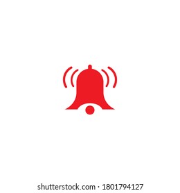ilustración vectorial del icono de campana roja