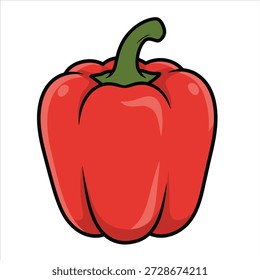 Red bell pepper illustration vector design