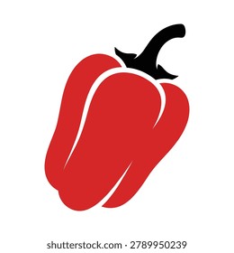 Red bell pepper illustration vector