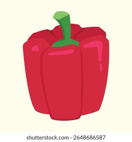Ilustração de vetor de pimenta vermelha, ícone de desenho animado simples
