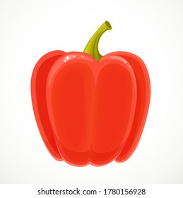 Red bell peppers isolated on white background