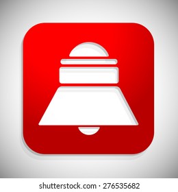 Red bell, siren icon. Notification, alarm. vector