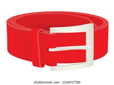 Red belt. vector illustration
