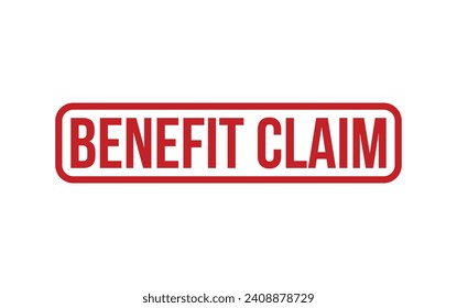 Red Benefit claim Rubber Stamp Seal Vector