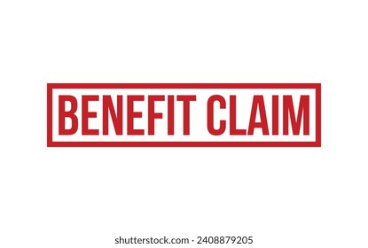 Red Benefit claim Rubber Stamp Seal Vector