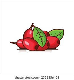 Red Berberine Fruit Icon - lebhafte Vektorgrafik