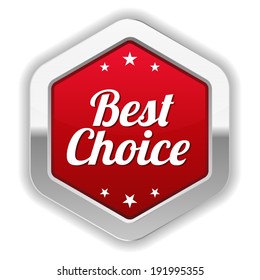 Red Best Choice Badge Steel Border Stock Vector (Royalty Free ...