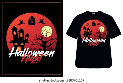 Red Best Creative T-shirt design Halloween design