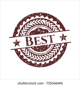 Red Best distress grunge seal
