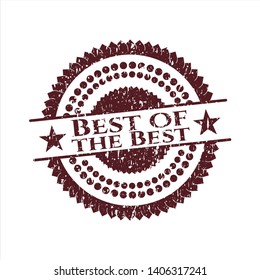 Red Best of the Best distressed rubber texture