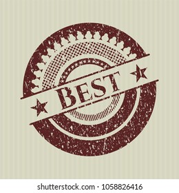 Red Best grunge stamp