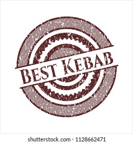 Red Best Kebab distress rubber texture