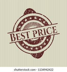 Red Best Price distress grunge stamp