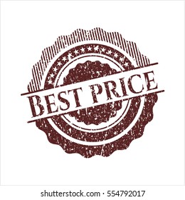 Red Best Price distressed grunge stamp