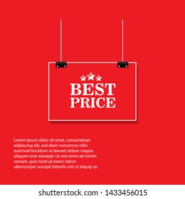 Red Best price Label. Can be used as label,sticker,tag or emblem. designed for websites,banner, advert materials.