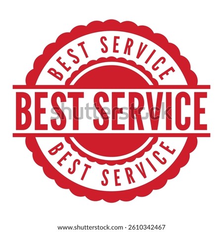 Red Best Service isolated rubber stamp, sticker, sign vector illustration
