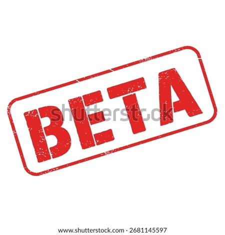 Red beta stamp indicates a product is in the testing stages.