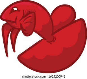red betta mascot for shop