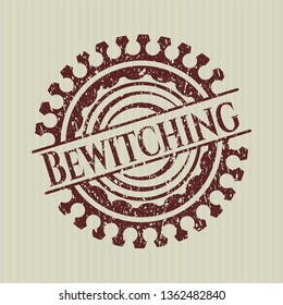 Red Bewitching distress grunge stamp